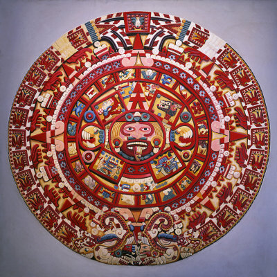 Solar Calendar, Aztec, Mexica Culture (Reconstruction)