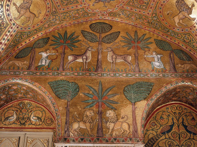Hunting Scene, Mosaic, Palazzo dei Normanii or Palazzo Reale , Palermo, Sicily