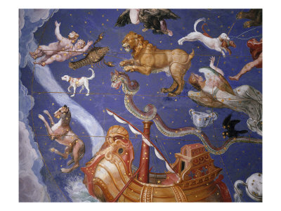 Ceiling from Sala del Mappamondo Fresco by G. De Vecchi and da Reggio