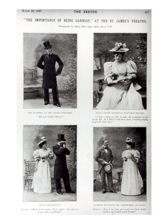 Scenes from The Importance of Being Earnest, by Oscar Wilde