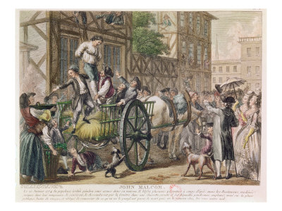 Chastisement of John Malcom by the Boston Populace on January 25th 1774, c.1785,Francois  Godefroy