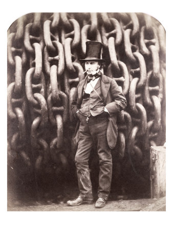 Isambard Kingdom Brunel, Standing in Front of the Launching Chains of the `Great Eastern`, 1857