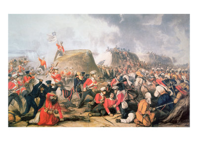 Sgt. McCabe Raises the Colours on the Ramparts at the Battle of Sobraon