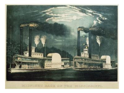 Midnight Race on the Mississippi, 1875