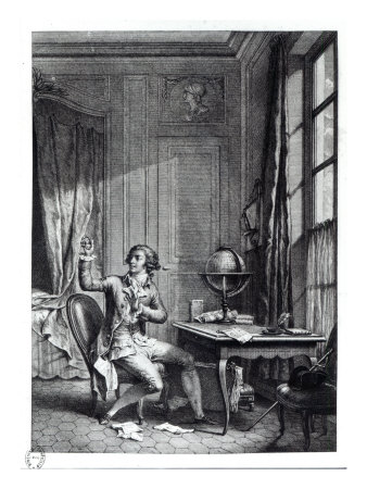 St. Preux Receiving the Portrait of Julie, Illustration from
