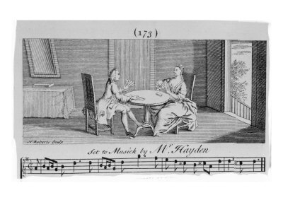Illustration to Sheet Music by Joseph Haydn, Engraved by H. Roberts