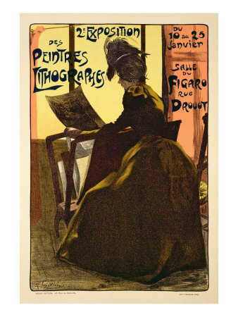 Advertising the 'Second Exhibition of Lithography Painters', Salle du Figaro, Paris, 1899