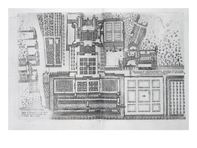 The Chateau, Gardens and Part of Park at Verneuil, from 