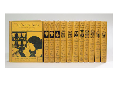 Cover and Spine Designs for 'The Yellow Book', Volumes II-XIII, published 1894-97