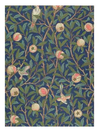 `Bird and Pomegranate` Wallpaper Design, printed by John Henry Dearle