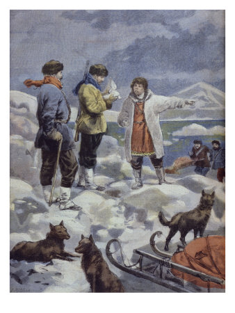 Searching for Andree, News! Illustration from Le Petit Journal, 4th September 1898