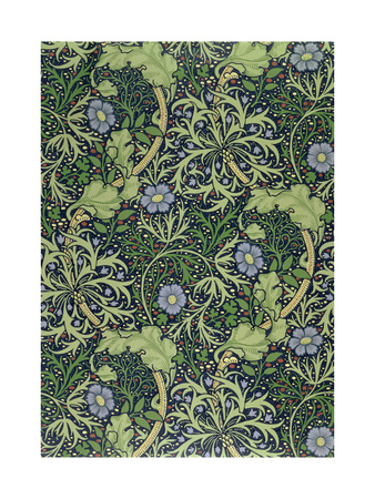 Seaweed Wallpaper Design, printed by John Henry Dearle