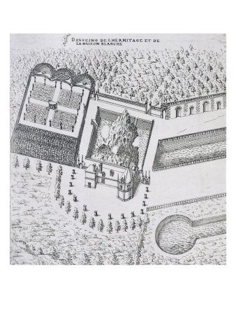 The Hermitage and Maison Blanc at Chateau de Gaillon, from 
