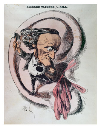 Richard Wagner Splitting the Ear Drum of the World, Illustration in 