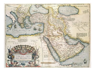 Map of the Middle East, from Theatrvm Orbis Terrarvm, 1570