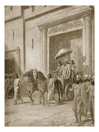 Recognition of Esarhaddon as King in Nineveh, Illustration from 