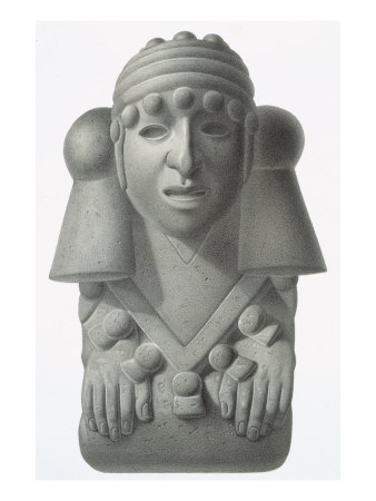 Stone Idol of the Rain God Cocijo, plate from