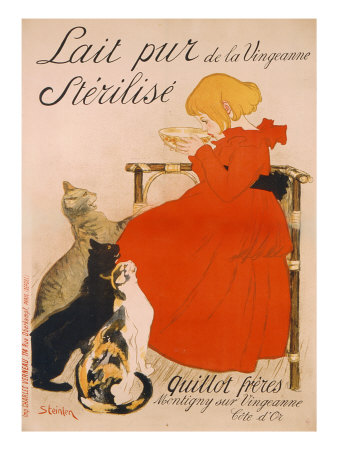 Poster advertising Milk, published by Charles Verneau, Paris, 1894