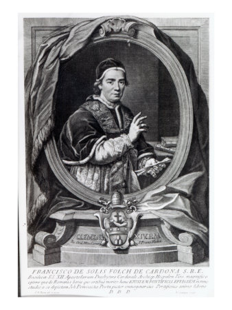 Pope Clement Xiv, Engraved by Domencio Cunego