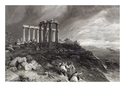 Temple of Minerva Sunium, engraved by J. Saddler