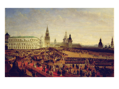 Military Parade During the Coronation of Alexander Ii in Moscow Kremlin on 18th February 1855, 1856