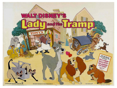 Lady and the Tramp, UK Movie Poster, 1955