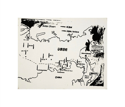 Map of Eastern U.S.S.R. Missile Bases, c.1985-86