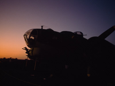 Buy Sunrise Behind a B-17 at St. Petersburg/Clearwater Airport at AllPosters.com