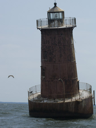 Weathered Sharps Island Light, in the Chesapeake Bay