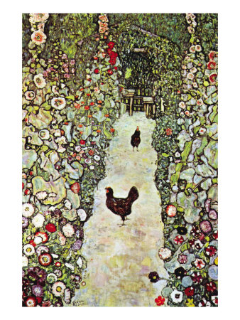 Garden Path with Chickens