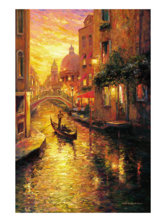 Gondola in Sunset, Venice