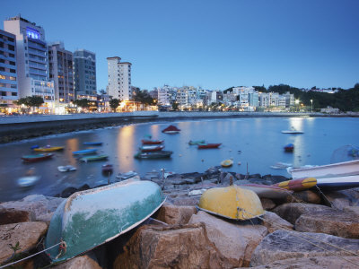 Fishing Boats in Stanley Bay at Dusk, Hong Kong Island, Hong Kong, China, Asia