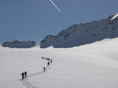 Ski Touring in the Alps, Punta Finale, Val Senales, South Tyrol, Italy, Europe