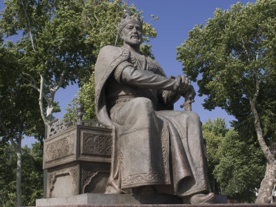 Statue of Powerful King Amur Timur, Samarkand, Uzbekistan, Central Asia