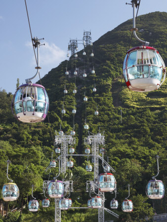 Cable Car in Ocean Park, Hong Kong Island, Hong Kong, China, Asia