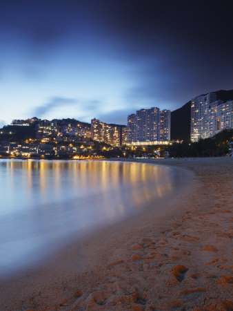Repulse Bay Beach at Dusk, Hong Kong Island, Hong Kong, China, Asia