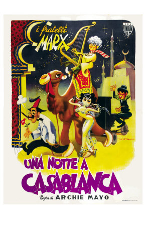 Night in Casablanca, Italian Movie Poster, 1946