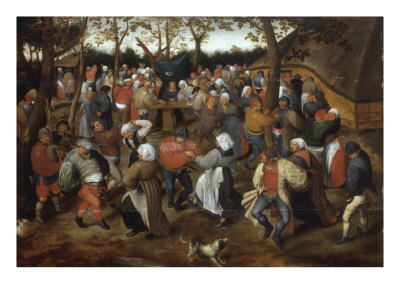 A Wedding Feast with Peasants Dancing