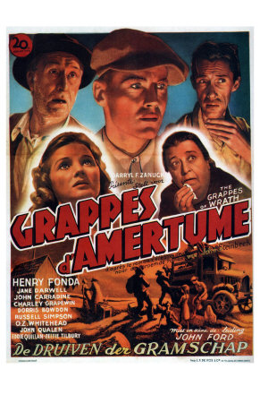 The Grapes of Wrath, Belgian Movie Poster, 1940