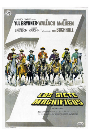 The Magnificent Seven, Spanish Movie Poster, 1960