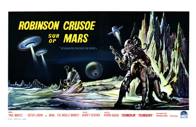 Robinson Crusoe on Mars, Belgian Movie Poster, 1964