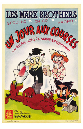 A Day at the Races, Belgian Movie Poster, 1937