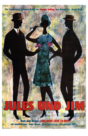 Jules and Jim, German Movie Poster, 1961