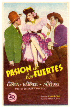 My Darling Clementine, Spanish Movie Poster, 1946