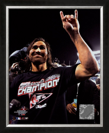 Johnny Damon celebrating, Game 7 win &copy;Photofile