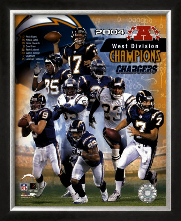 2004 Chargers AFC West Champ.Composite Poster