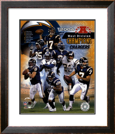 2004 Chargers AFC West Champ.Composite Poster