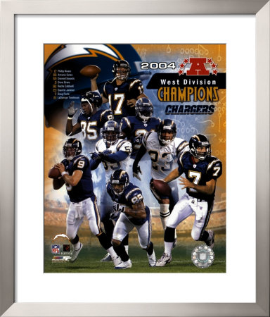 2004 Chargers AFC West Champ.Composite Poster