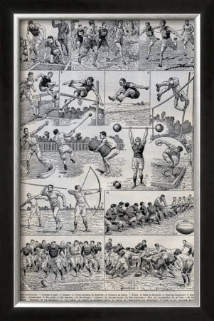 Olympique Texte Courbe en Bas Gauche