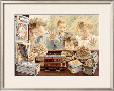 Children Looking Through Bakery Window